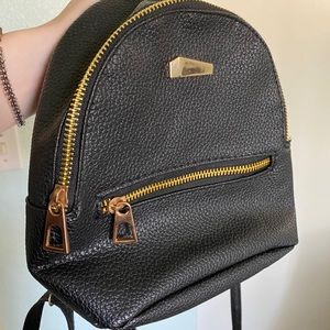Mini black backpack